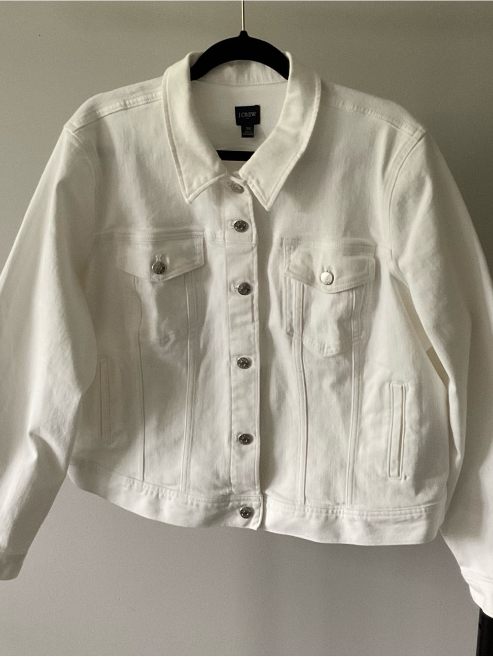J. Crew White Denim Jean Jacket